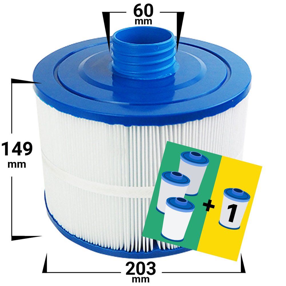 4-pack Spa filter for Villeroy & Boch | Caldera | Bullfrog