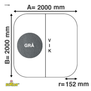 Whirlpool-Abdeckung | 200x200 r15 | Graue | 111106