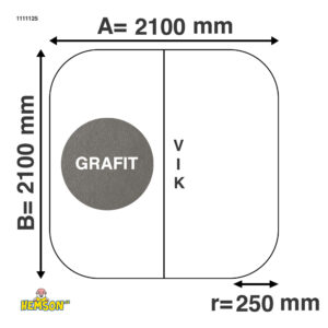 Whirlpool-Abdeckung | 210x210 r25 | Graue | 1111125