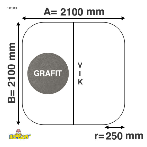 Whirlpool-Abdeckung | 210x210 r25 | Graue | 1111125