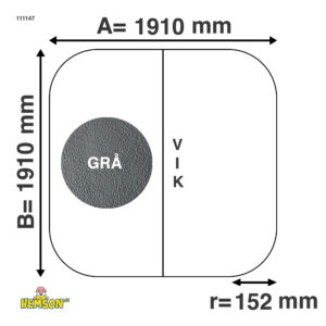 Whirlpool-Abdeckung | 191x191 r15 | Graue | 111147