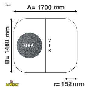 Whirlpool-Abdeckung | 170x148 r15 | Graue | 1112101