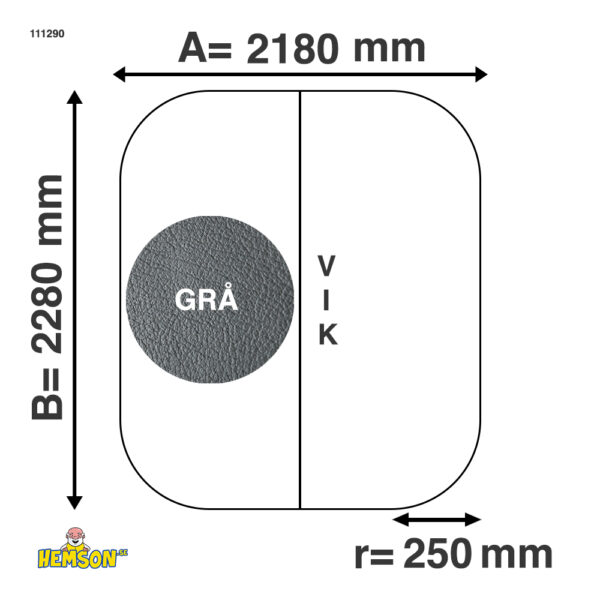 Whirlpool-Abdeckung | 218x228 r25 | Graue | 111290