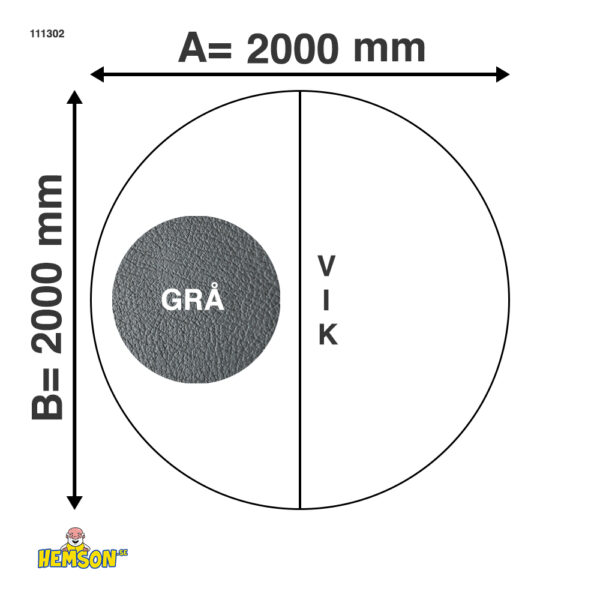 Whirlpool-Abdeckung | Runde 200 | Graue | 111302