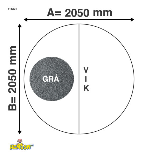 Whirlpool-Abdeckung | Runde 205 | Graue | 111321