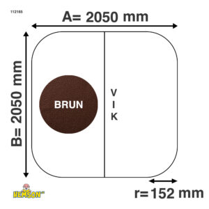 Whirlpool-Abdeckung | 205x205 r15 | Braune | 112165