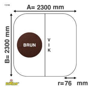 Whirlpool-Abdeckung | 230x230 r7 | Braune | 112166