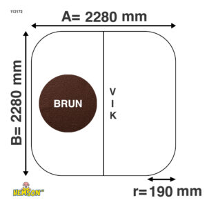 Whirlpool-Abdeckung | 228x228 r19 | Braune | 112172