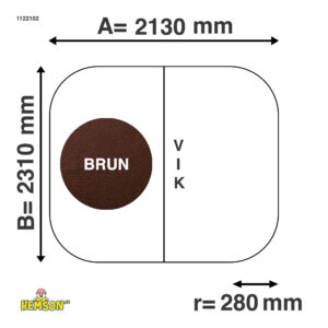 Whirlpool-Abdeckung | 213x231 r28 | Braune | 1122102