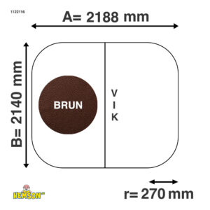 Whirlpool-Abdeckung | 218,8x214 r27 | Braune | 1122116