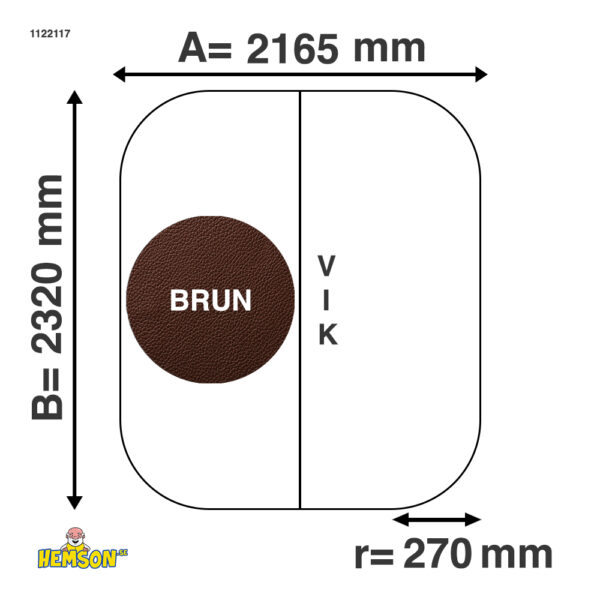 Whirlpool-Abdeckung | 216,5x232 r27 | Braune | 1122117