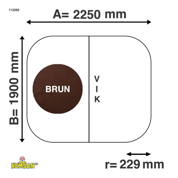 Whirlpool-Abdeckung | 225x190 r22 | Braune | 112292