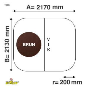 Whirlpool-Abdeckung | 217x213 r20 | Braune | 112295