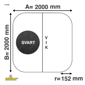 Whirlpool-Abdeckung | 200x200 r15 | Schwarze | 113169