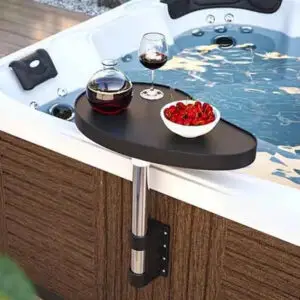 Exklusiver grauer Getränketisch für Whirlpools.